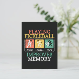 Cartão Postal De Convite Jogando Pickleball Melhora a Memória