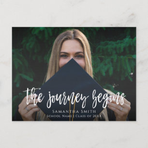 Cartão Postal De Convite Jornada inicia graduação em fotos da caligrafia mo