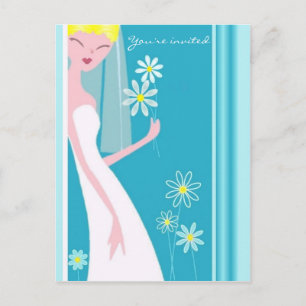 CARTÃO POSTAL DE CONVITE JOYFUL BRIDE