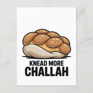 Cartão Postal De Convite Knead More Challah Judeu Baking