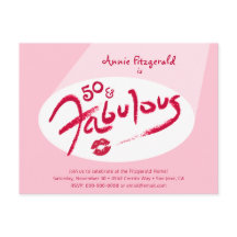 Lábio Vermelho Cor-de-rosa 50 e Festa de aniversár