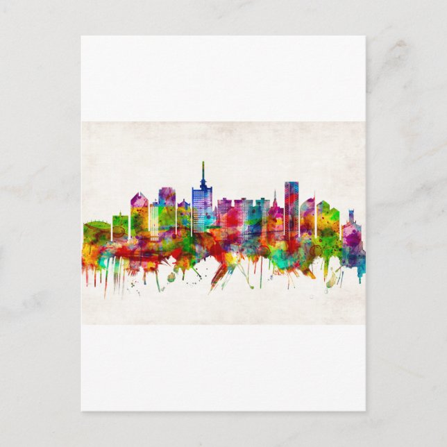 Cartão Postal De Convite Lagos Nigéria Skyline (Frente)