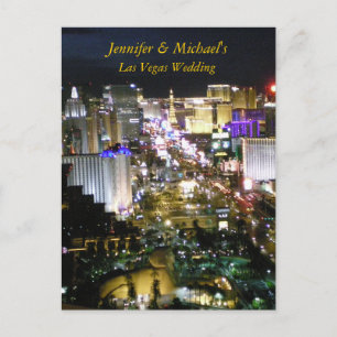Cartão Postal De Convite Las Vegas que Wedding a resposta de RSVP