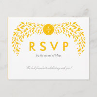 Laurel RSVP Postcard EDITABLE COLOR