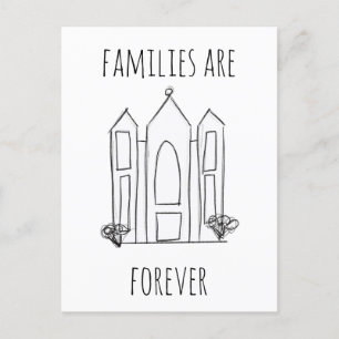 Cartão Postal De Convite LDS Salt Lake City Temple simples mormon moderno
