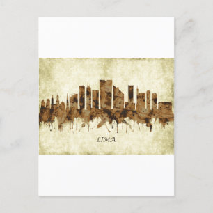 Cartão Postal De Convite Lima Peru Cityscape
