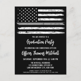 Cartão Postal De Convite Linha De Cinzas Finas Corrigindo Graduação Oficial