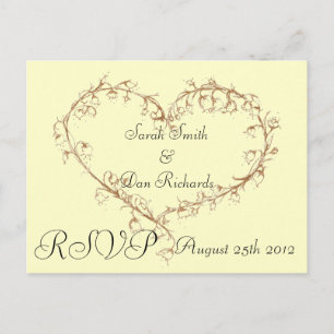 Cartão Postal De Convite lírio do casamento do vale RSVP
