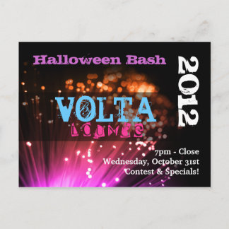 Cartão Postal De Convite Lites e fumaça Halloween Bash Invitation/Flyer