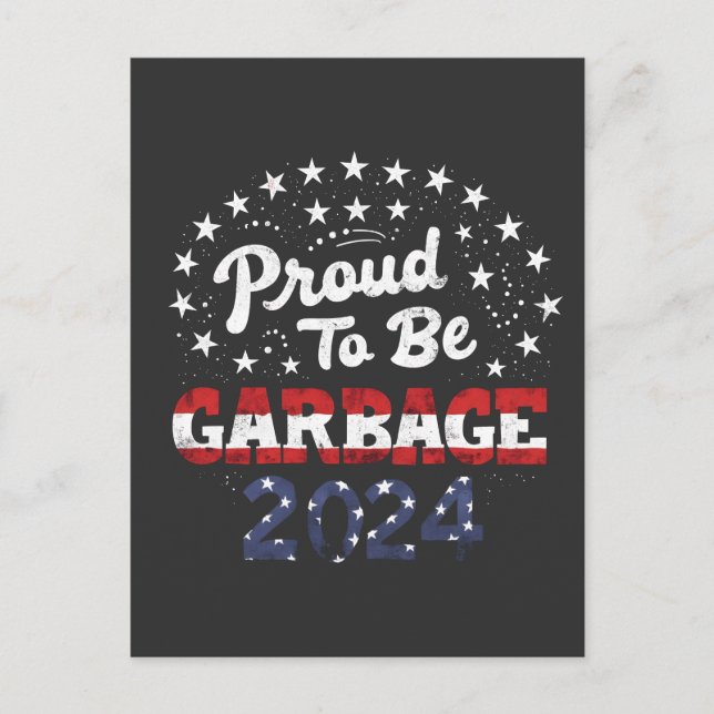 Cartão Postal De Convite Lixo Orgulhoso Porto Rico Latinos Para Trump (Frente)