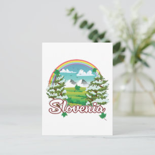 Cartão Postal De Convite logotipo da Slovenia Travel