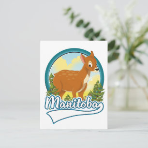 Cartão Postal De Convite logotipo de viagem de Manitoba Canadá