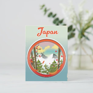 Cartão Postal De Convite logotipo de viagem Japão