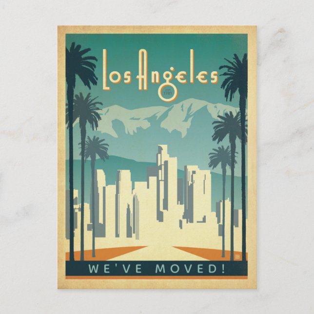 Cartão Postal De Convite Los Angeles, CA | Nós nos movemos (Frente)