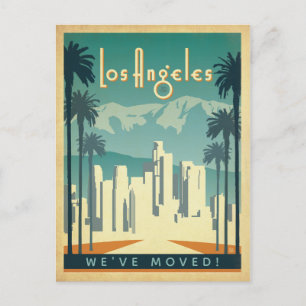 Cartão Postal De Convite Los Angeles, CA   que nós nos movemos