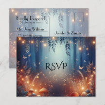 Luzes de Fadas e Magia da Floresta ao Luar RSVP