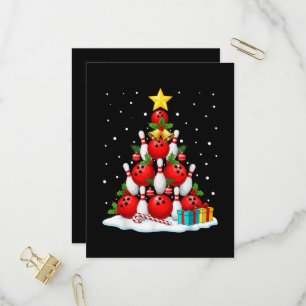 Cartão Postal De Convite Luzes de Natal de árvore de Natal engraçadas de bo