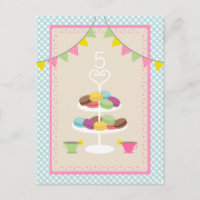 Macarons + Cartão-postal do Tea Party