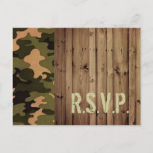 madeira russa do país ocidental Camo Wedding rsvp