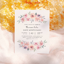 Cartão Postal De Convite Mãe Floral Moderna Primavera Para Ser Chá de frald