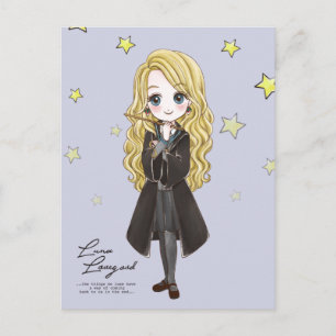 Cartão Postal De Convite Magia Luna Lovegood Watercolor