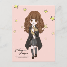Cartão Postal De Convite Magical Hermione Granger Watercolor
