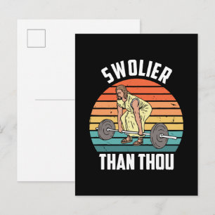 Cartão Postal De Convite Mais Swolier Que Tu