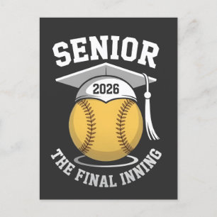 Cartão Postal De Convite Mais velho A Graduação Final De Softball Em 2026