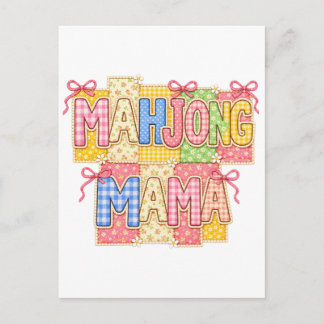 Cartão Postal De Convite Mamãe Mahjong
