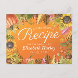 Cartão Postal De Convite Mapeamento de outono de recebimento de chás de pan