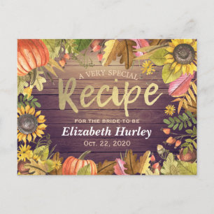Cartão Postal De Convite Mapeamento de outono de recebimento de chás de pan