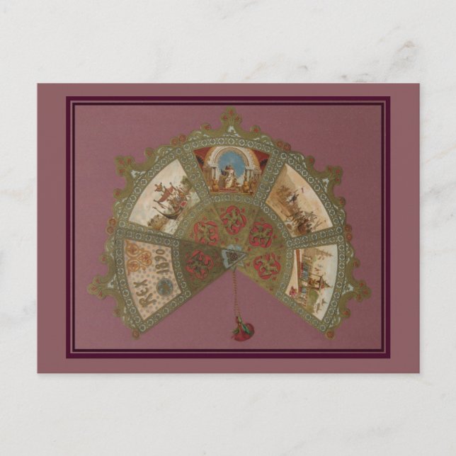 Cartão Postal De Convite Mardi Gras Rex Ball 1890 (Frente)