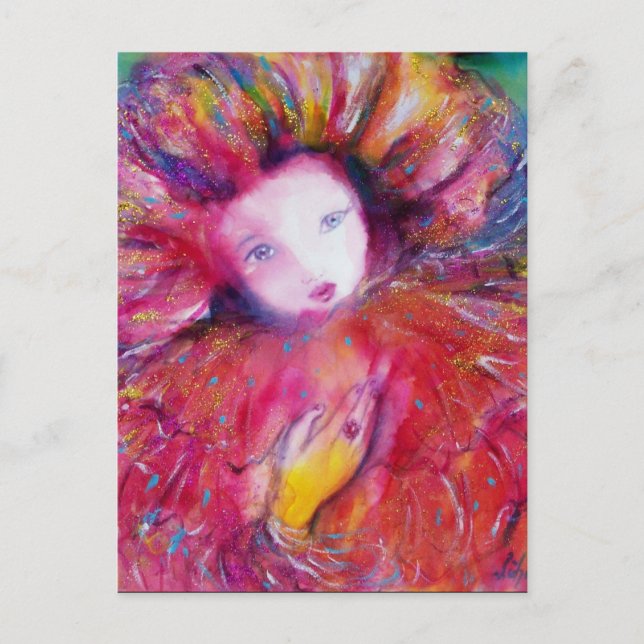 CARTÃO POSTAL DE CONVITE MÁSCARA EM VERMELHO (Frente)