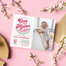 Melancia 1 em Melão Foto Primeiro Aniversário