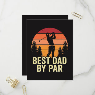 Cartão Postal De Convite Melhor Pai Pelo Par Golfe Vintage