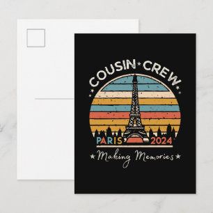 Cartão Postal De Convite Memórias do Fazer de Paris, França, 2024