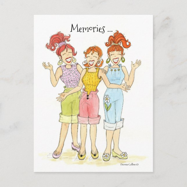 Cartão Postal De Convite Memórias são Cartão-postal para sempre (Frente)