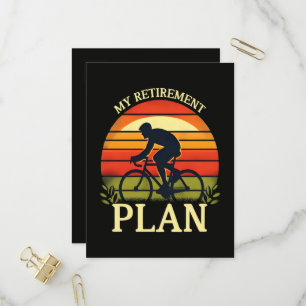 Cartão Postal De Convite Meu Plano de Aposentadoria Entusiasta do Ciclismo