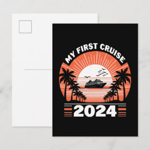 Cartão Postal De Convite Meu Primeiro Cruzeiro 2024