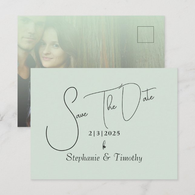 Cartão Postal De Convite Mínimo de Casa de Foto Desbotada Personalizada (Frente/Verso)