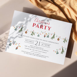 Cartão Postal De Convite Mínimo Russo Moderno do Partido Feriado de Natal