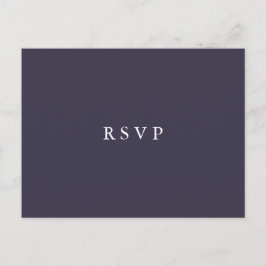 Cartão Postal De Convite Mirtilo | Floral Casamento ESCOLHA DE REFEIÇÃO RSV