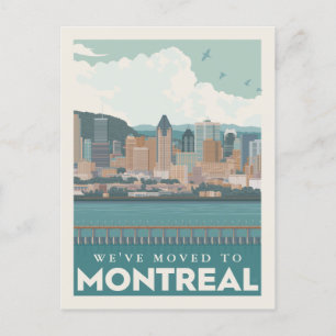 Cartão Postal De Convite Montreal, Canadá que nós nos movemos