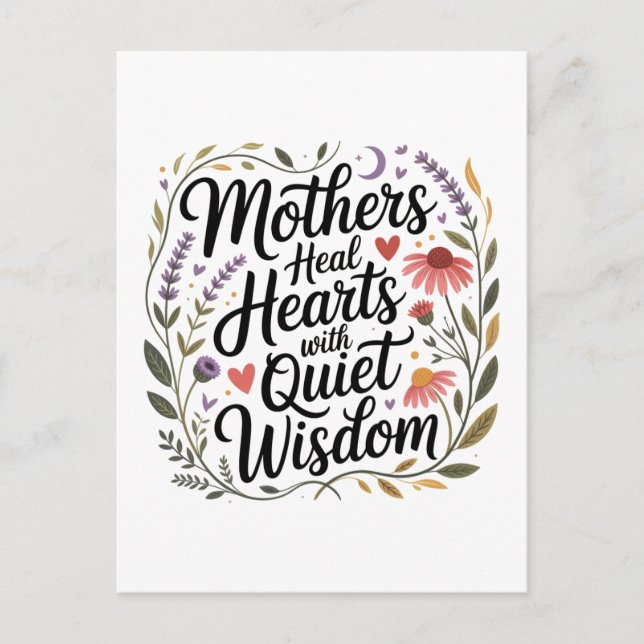 Cartão Postal De Convite Mothers Heal Hearts With Quiet Wisdom (Frente)