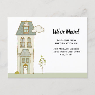 Cartão Postal De Convite Movemos o Cartão-Postal Personalizado com a House