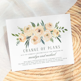 Cartão Postal De Convite Mudança De Planos Planos Atualizados Adiamento De 