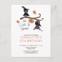 Cartão Postal De Convite Muito Bonito para Spook Watercolor Bats Aniversári