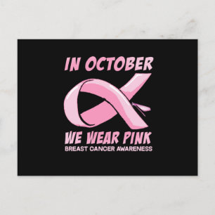 Cartão Postal De Convite Mulheres Em Outubro Nós Vestimos A Mama De Dragonf