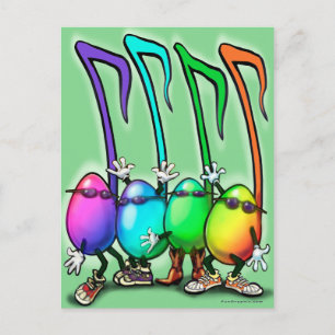 Cartão Postal De Convite Music Notes Party