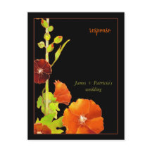 Na moda Hollyhock Floral Wedding RSVP